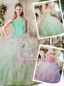 Latest Sweetheart Quinceanera Dresses with Appliques and Ruffles
