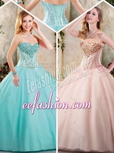 Latest Sweetheart Quinceanera Dresses with Beading