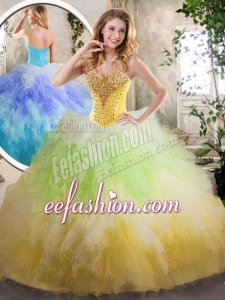 Latest Sweetheart Quinceanera Dresses with Beading and Ruffles