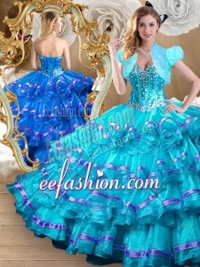2016 Perfect Ball Gown Sweet 16 Dresses with Ruffled Layers for 2016