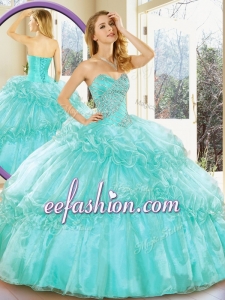 Affordable Sweetheart Quinceanera Gowns with Beading and Ruffled Layers for Summer for 2016