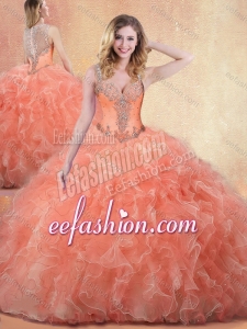 Best Straps Ball Gown Amazing Quinceanera Dresses with Ruffles and Appliques