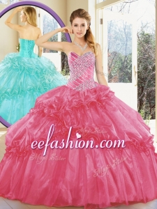 Cheap Ball Gown Amazing Quinceanera Dresses with Beading and Ruffled Layers for Spring for 2016
