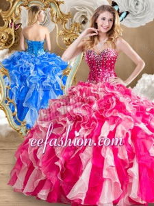 Discount Beading and Ruffles Sweet 16 Dresses in Multi Color for 2016