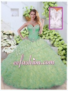 Fashionable Ball Gown Beading and Ruffles Exquisite Quinceanera Dresses