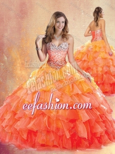 New Style Sweetheart Ball Gown Amazing Quinceanera Dresses with Ruffles