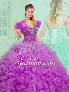 New Style Sweetheart Sweet 16 Dresses with Beading and Ruffles for2016