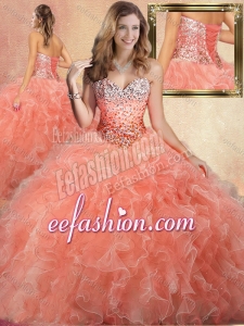 Pretty Sweetheart Beading Exquisite Quinceanera Gowns with Ruffles