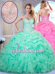 Beautiful Ball Gown Beading and Pick Ups Quinceanera Dresses for 2016