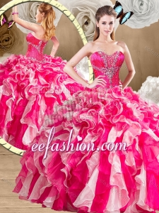 New Arrivals Sweetheart Multi Color Puffy Quinceanera Gowns with Ruffles