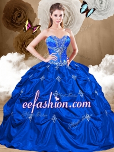 Perfect Sweetheart Quinceanera Gowns with Appliques and Pick Ups for 2016