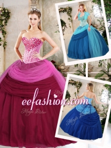 Pretty Ball Gown Beading Quinceanera Dresses for Fall for 2016
