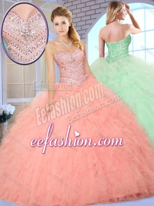 Wonderful Ball Gown Quinceanera Dresses with Beading and Ruffles for 2016