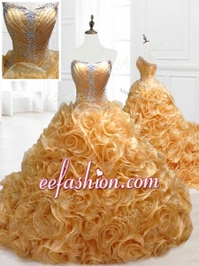 Elegant Sweetheart In Stock Quinceanera Dresses with Beading