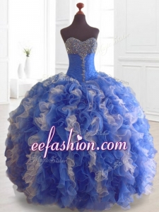 2016 Modest Beading and Ruffles Multi Color In Stock Quinceanera Dresses