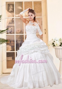 2014 Exquisite Ball Gown Wedding Dresses with Beading