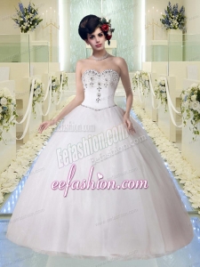 Fashionable Ball Gown Sweetheart Beading Wedding Dress for 2015