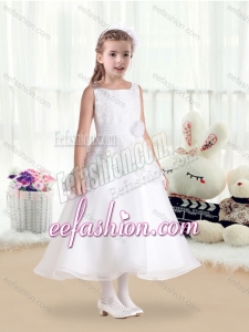 Fashionable Scoop Cute Flower Girl Dresses with Hand Made Flowers