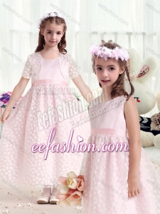 Gorgeous Empire Scoop Cute Flower Girl Dresses with Belt