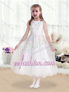Latest Scoop White Cute Flower Girl Dresses with Beading and Appliques