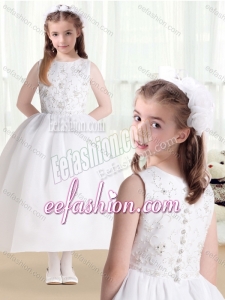 New Style Ball Gown Beading and Appliques Cute Flower Girl Dresses