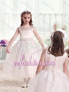 Pretty Scoop Princess Cute Flower Girl Dresses with Appliques
