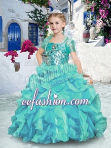 2016 Fashionable Ball Gown Mini Quinceanera Dresses with Beading and Ruffles