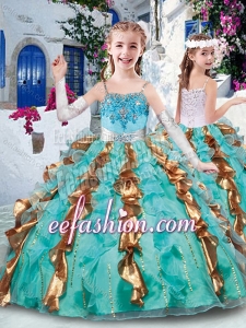 Customized Ball Gown Appliques and Ruffles Mini Quinceanera Dresses for Party