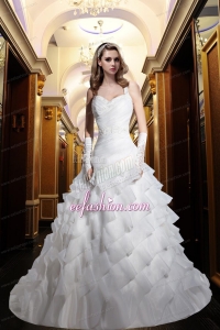 Elegant A Line Halter Beading Lace Wedding Dress with Zipper Up