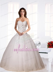 Elegant Ball Gown Sweetheart Wedding Dresses with Beading