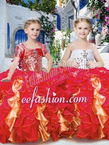 Perfect Ball Gown Little Girl Pageant Dresses with Beading and Ruffles
