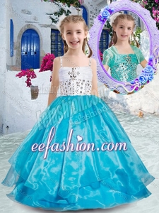 Perfect Spaghetti Straps Ball Gown Mini Quinceanera Dresses with Beading