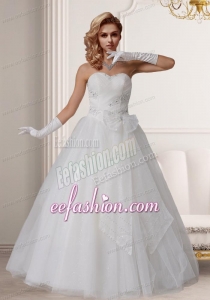 Sweet Princess Sweetheart Beading Wedding Dresses With Bows