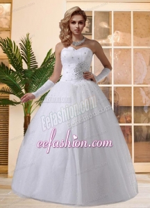 2014 Beautiful Princess Sweetheart Wedding Dresses with Beading