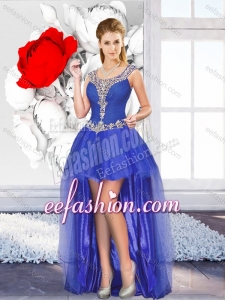 New Style High Low Dama Dresses with Beading for Graduation