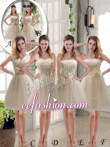 Elegant Princess Mini Length Lace Bridesmaid Dress with Bowknot