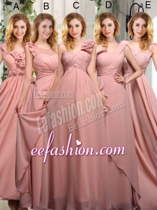 Empire Ruching 2015 Sturning Bridesmaid Dresses in Peach