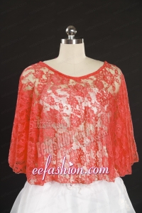 2015 Popular Red Beading Lace Wraps for Summer