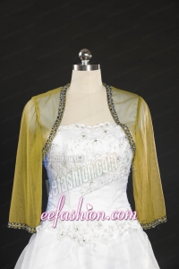 Discount Beading Long Sleeves Olive Green Wraps for 2015