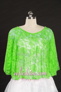 Green Beading Lace Hot Sale Wraps for 2015
