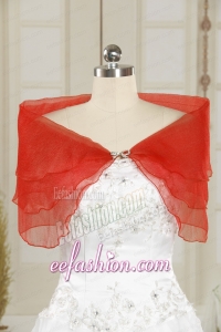 2015 Fall Red New Style Shawls with Beading