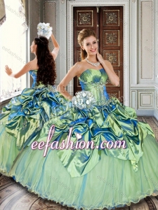Fashionable Olive Green Quinceanera Dresses with Bubbles and Beading