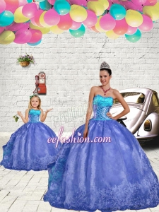Most Popular Blue Princesita Dres with Beading and Embroidery for 2015