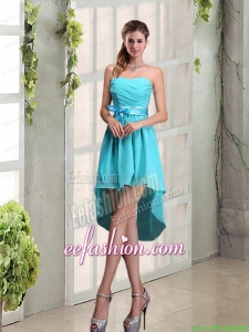 2015 Decent Sweetheart A Line Prom Dress with Ruching and Belt
