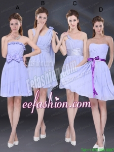 2015 Elegant Chiffon Lace Up Prom Dress in Lavender