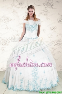 Appliques Strapless Amazing Quinceanera Dresses for 2015