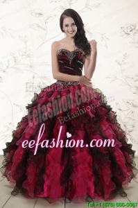 Beautiful Multi Color 2015 Quinceanera Dresses with Sweetheart