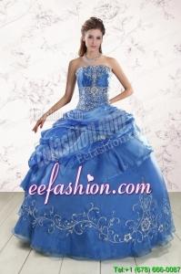 Appliques Popular Royal Blue Quinceanera Dresses For 2015