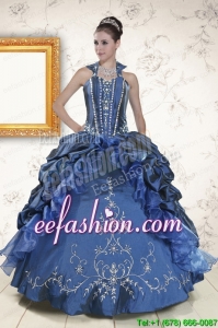 Discount Sweetheart Navy Blue Quinceanera Dresses with Beading