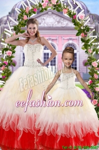 2015 Ball Gown Multi-color Princesita Dress with Beading and Ruffles